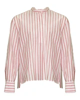 Striped Cotton Voile Blouse