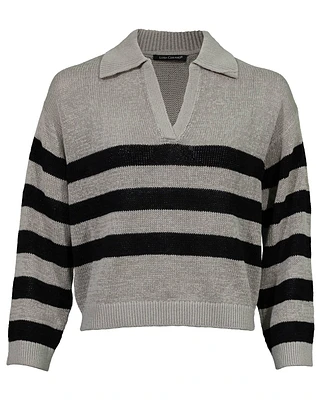 Striped Polo Pullover