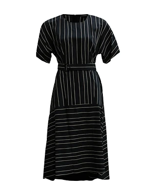 Striped Short Sleeve Dress