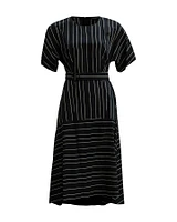 Striped Short Sleeve Dress