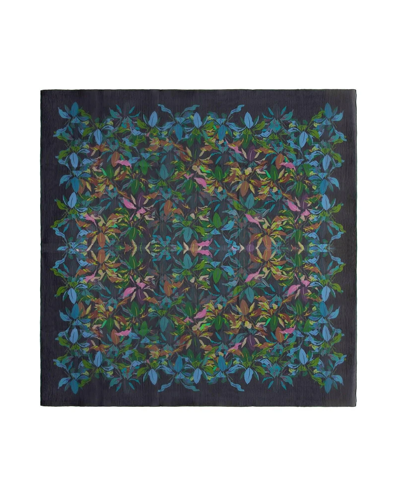 Tropical Leaf Print Scarf