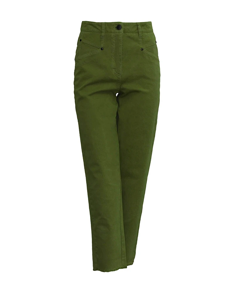 Twill Boyfriend Ankle Pants