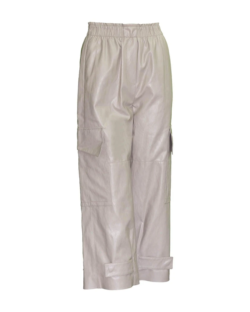 Vegan Leather Cropped Pants