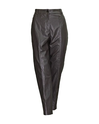 Vegan Leather Tappered Pants