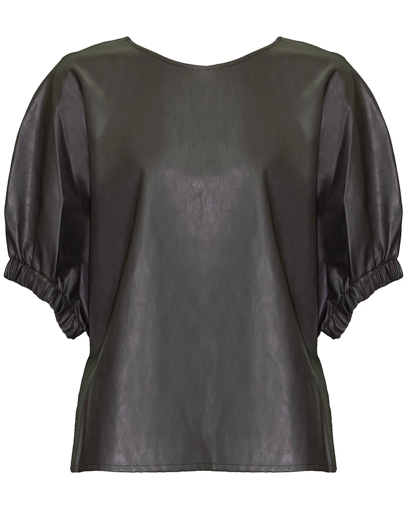 Vegan Leather Top