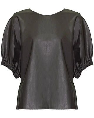 Vegan Leather Top