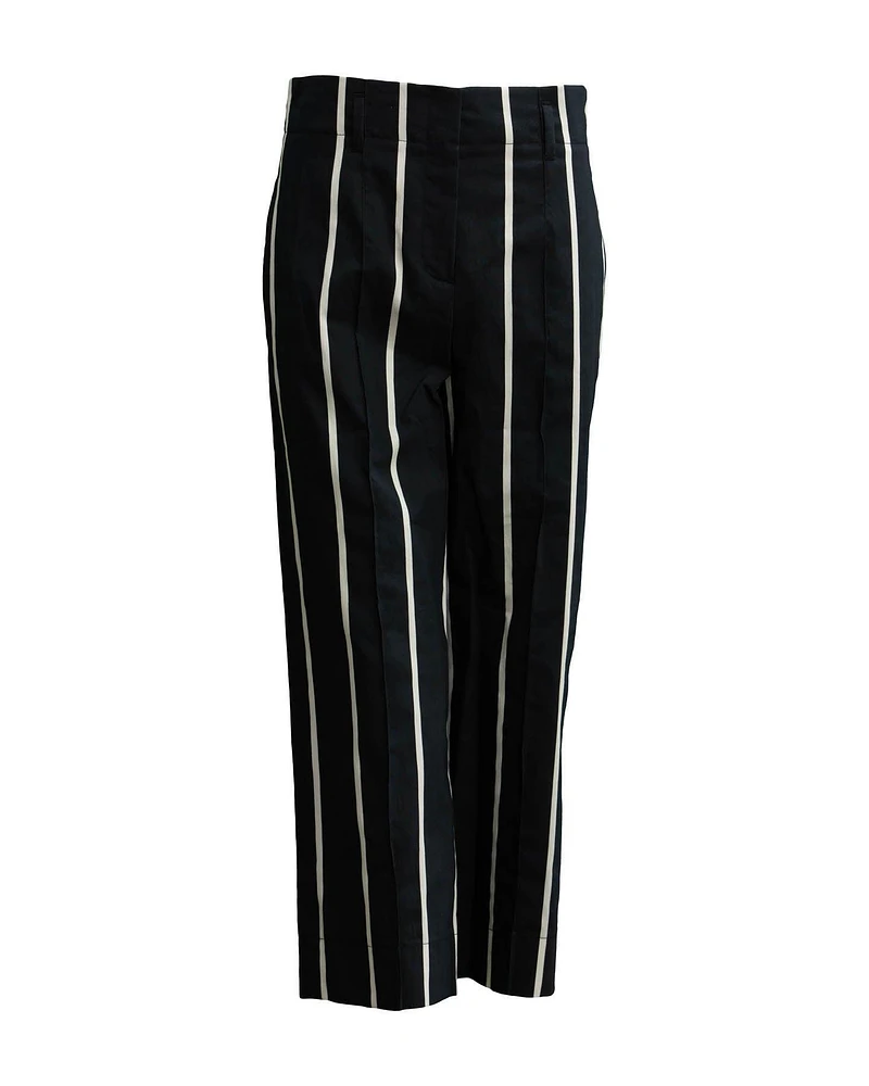Vertical Stripe Cropped Pant
