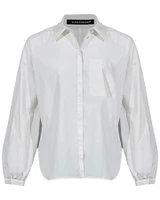 White Cotton Poplin Blouse