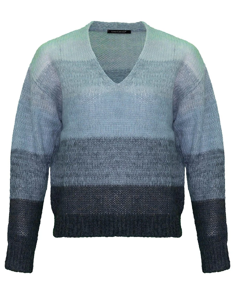 Wide Stripe Knit Pullover