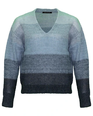 Wide Stripe Knit Pullover