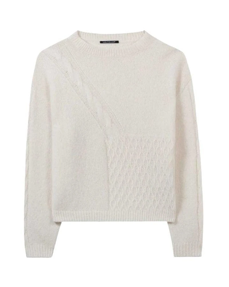 Wool Contrast Stitch Design Pullover