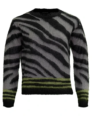 Zebra Round Neck Pullover