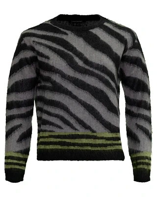 Zebra Round Neck Pullover