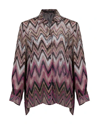 Zig Zag Print Blouse