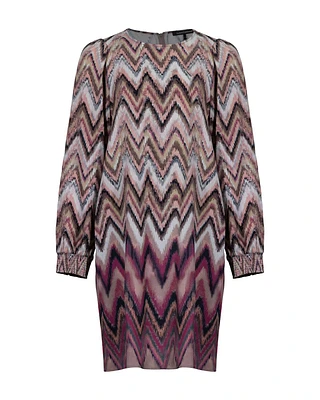 Zig Zag Print Dress