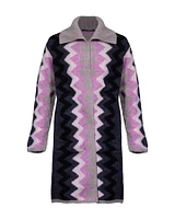 Zig Zag Print Long Cardigan