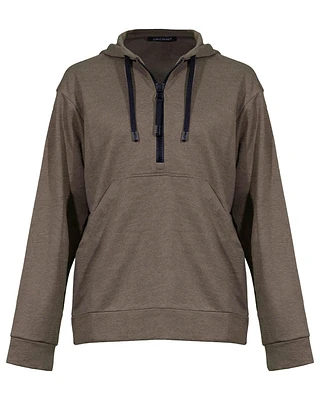 Luisa Cerano Zip Front Kangaroo Pocket Hoodie