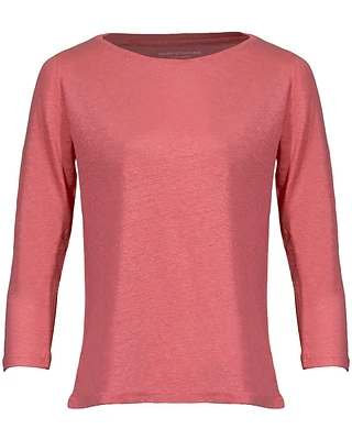 Linen Stretch Boatneck Top