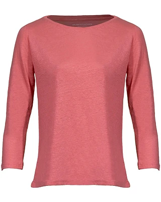 Linen Stretch Boatneck Top