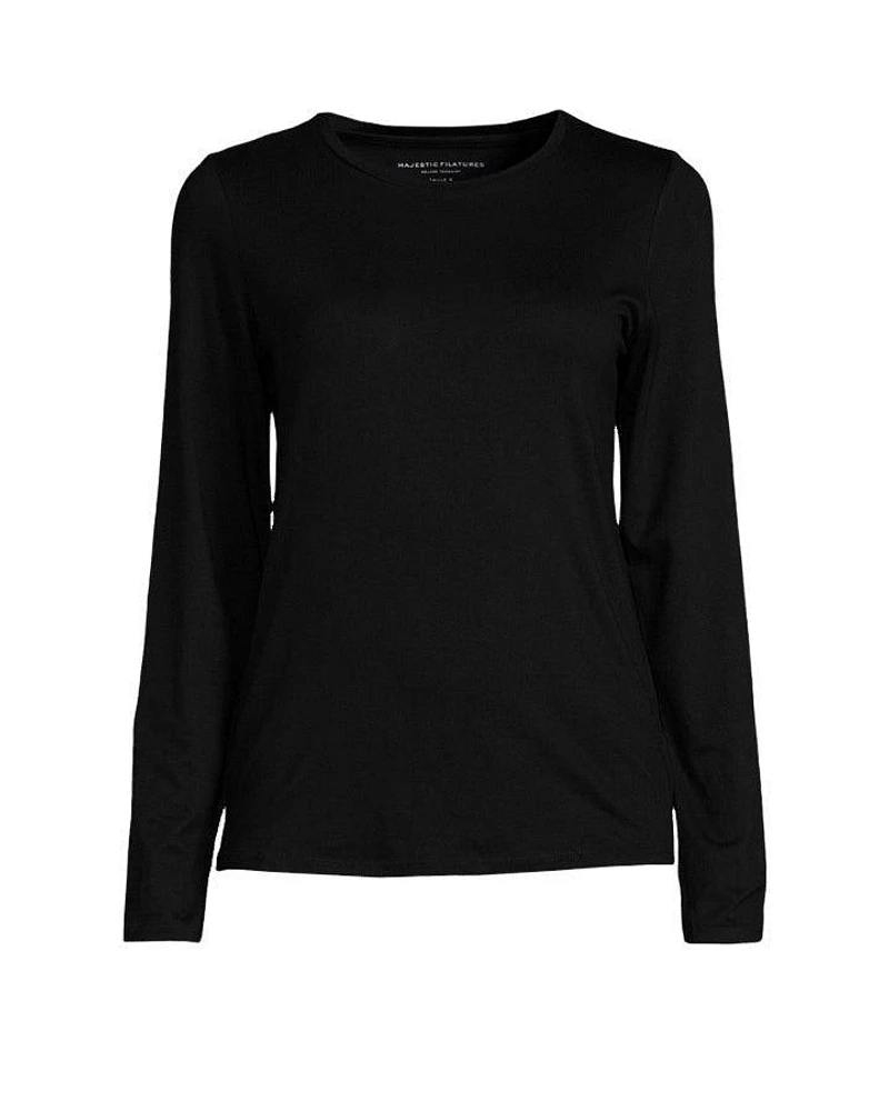Majestic Soft Touch Crew Neck Long Sleeve Tee