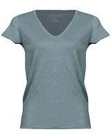 Majestic Stretch Linen V-Neck Tee