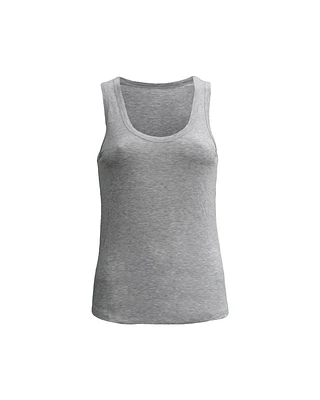 Scoop Neck Ribbed Tank Top