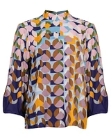 Abstract Circle Print Top
