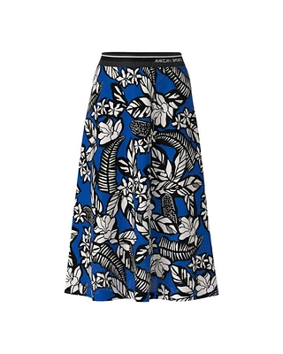 Marc Cain All Over Floral Pattern Flared Skirt