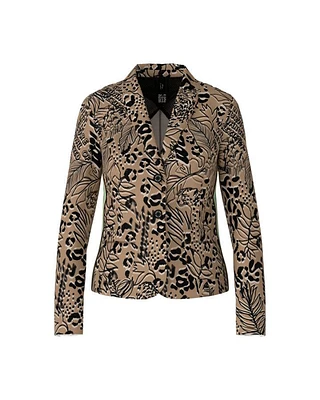 Marc Cain Animal Crossing Print Scuba Blazer