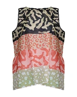 Block Pattern Sleeveless Top