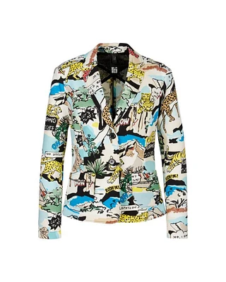 Cartoon Print Blazer