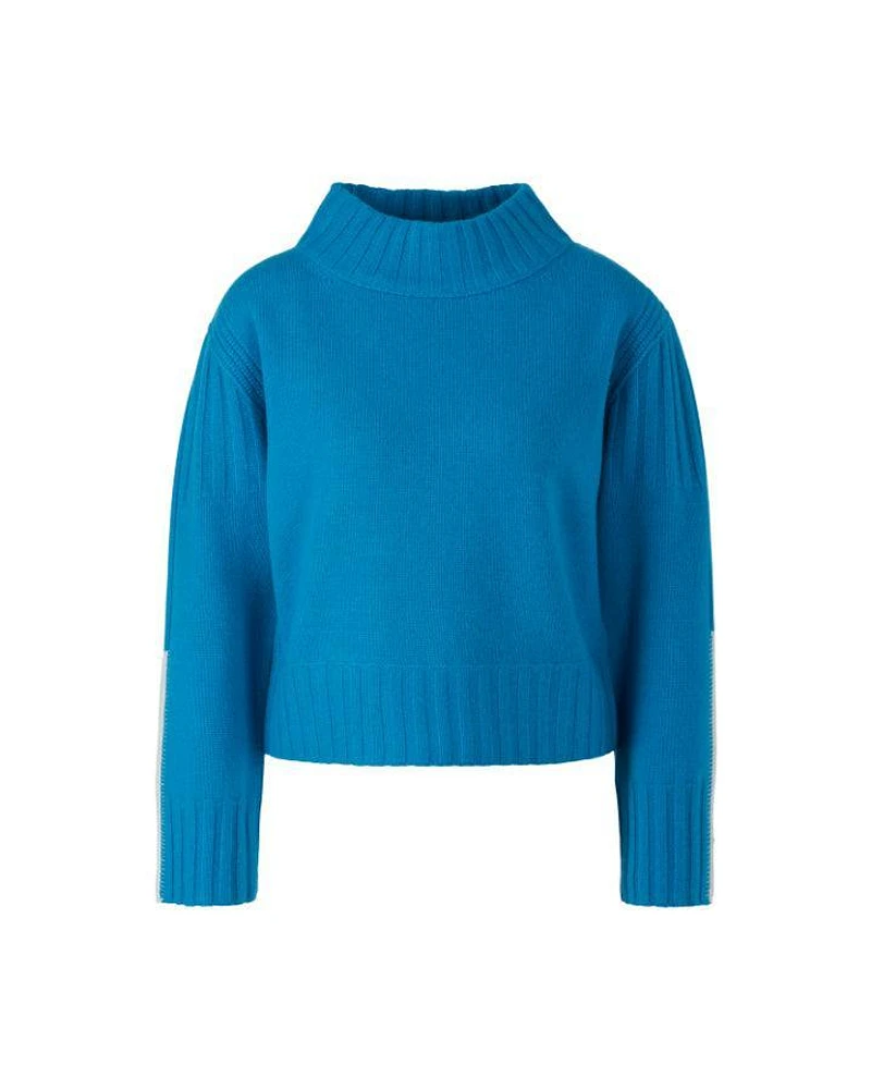 Marc Cain Cashmere Blend Funnel Neck Sweater Deep Sea