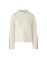 Cashmere Blend Funnel Neck Sweater Off White