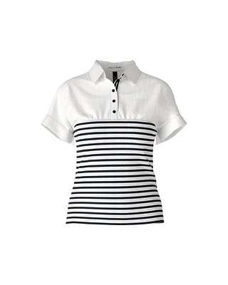Marc Cain Cotton Stripe Mix Top