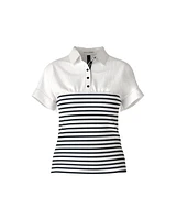 Marc Cain Cotton Stripe Mix Top
