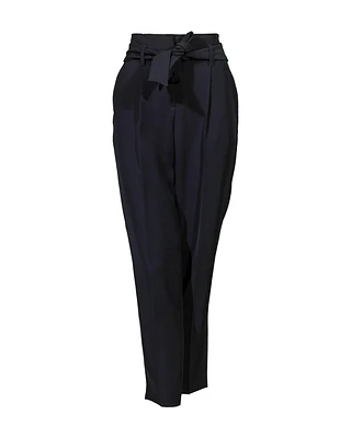 Crepe Tie Belt Pants