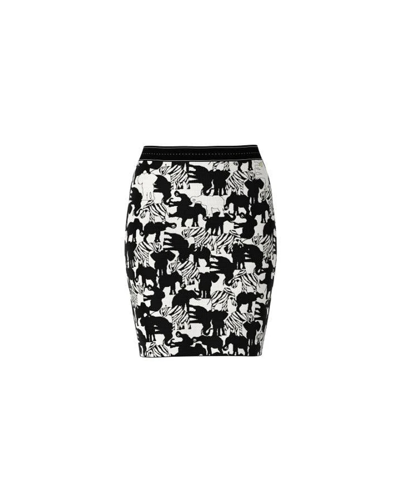 Marc Cain Elephant Print Pencil Skirt