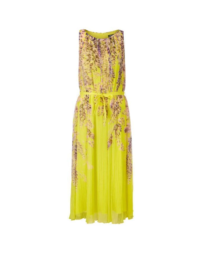 Fine Pleat Floral Print Dress