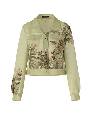 Floral Denim Style Jacket