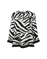 Marc Cain Flowy Zebra Print Blouse