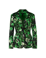 Marc Cain Green Floral Print Blazer