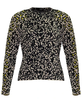Jacquard Print Cardigan
