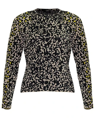 Jacquard Print Cardigan