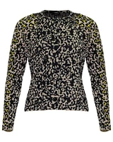 Jacquard Print Cardigan