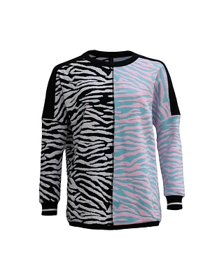 Knit Zebra Print Sweater