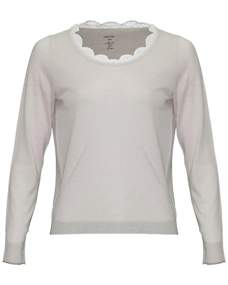 Lace Trim Pullover