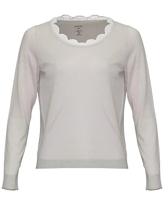 Lace Trim Pullover