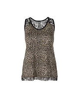 Marc Cain Leopard and Lace Tank Top