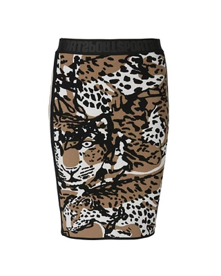 Leopard Pattern Pencil Skirt