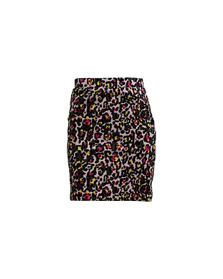 Leopard Print Pull on Skirt